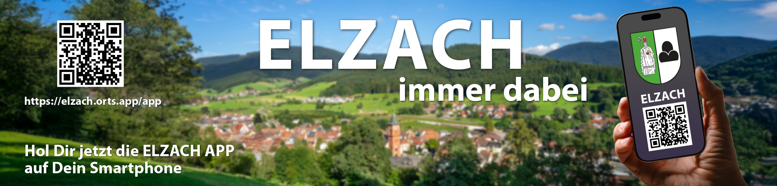 Möglichkeit zum Herunterladen der Elzach-APP Möglichkeit zum Herunterladen der Elzach-APP