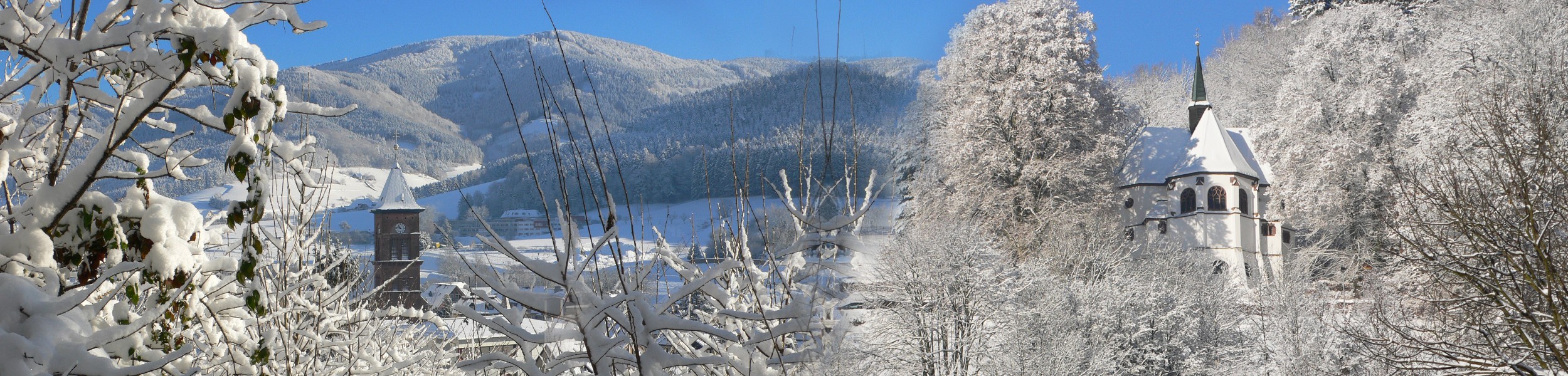 Panoramabild Elzach im Winter Panoramabild Elzach im Winter